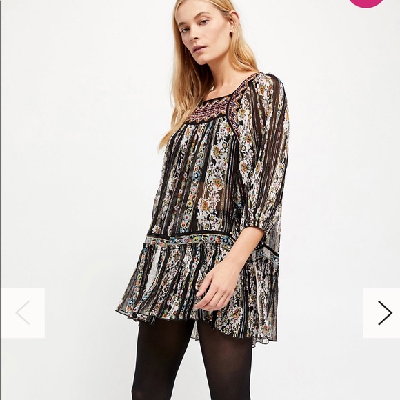 NWT Free People Semi Sheer Dance Magic Tunic XS - Picture 1 of 4